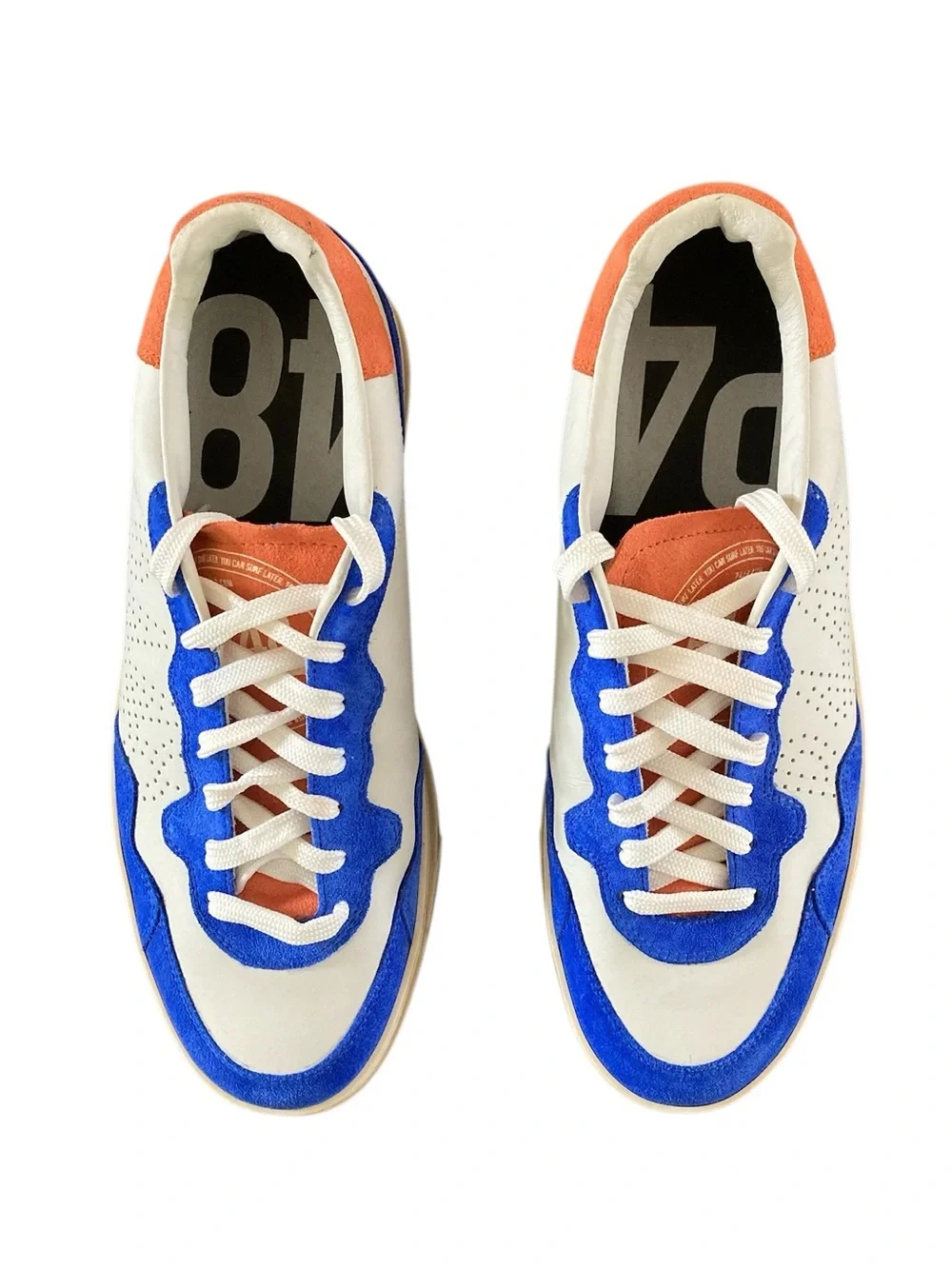 P448 Bali Leren Leather Suede Low Top Sneakers Made in Italy EU 40 Men's